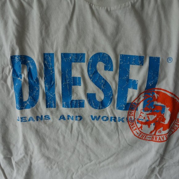 Diesel Jeans and Workwear "Only the Brave" White T-Shirt Size M - Picture 4 of 5